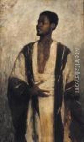 Portrait D'africain Oil Painting - Lovis (Franz Heinrich Louis) Corinth