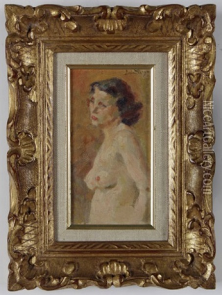 Junge Nackte Frau Oil Painting - Lucien Rene Mignon