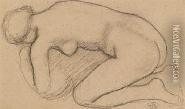 Nue Accroupie Oil Painting - Aristide Maillol