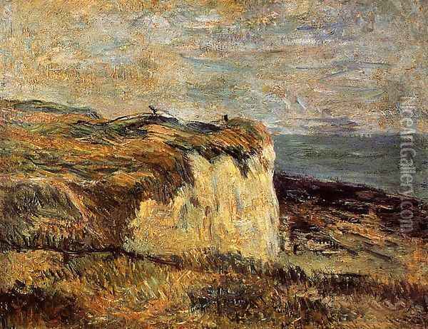 Cliff Near Dieppe Oil Painting - Paul Gauguin