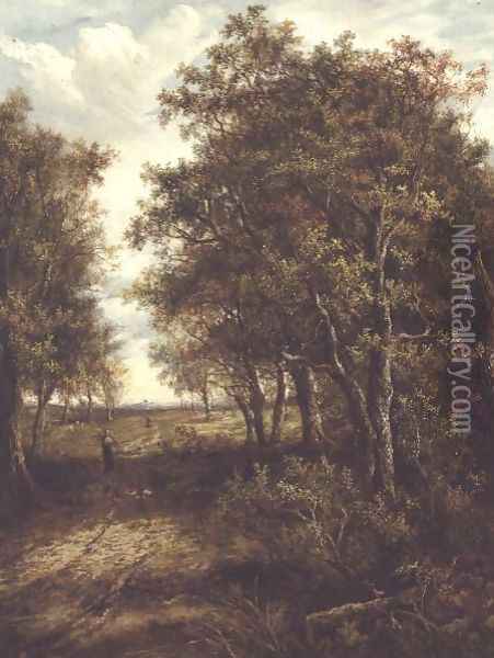 A Clearing in the Woods Oil Painting - Joseph Thors