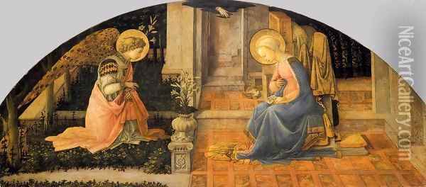 Annunciation Oil Painting - Filippino Lippi