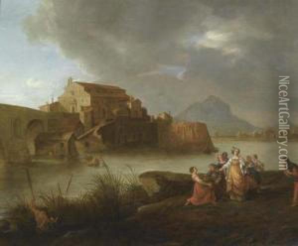 The Discovery Of Moses. Oil Painting - Bartholomeus Breenbergh