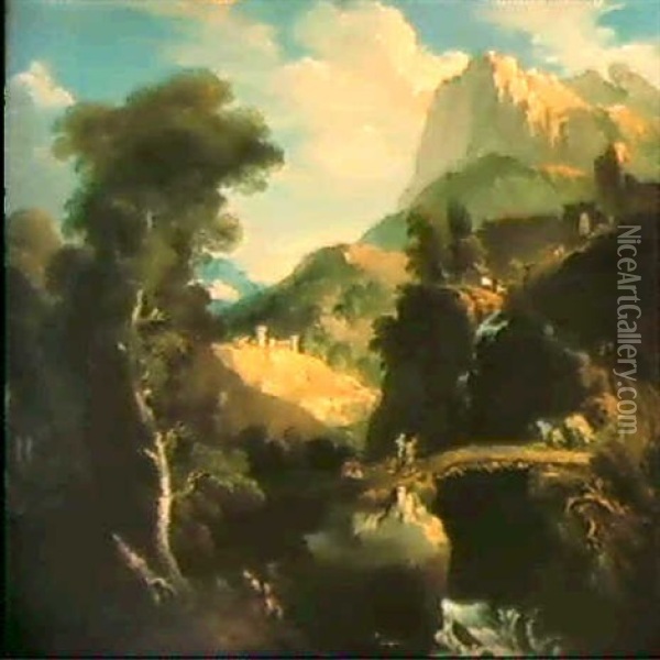Paysage Pittoresque Oil Painting - Francois Lemoyne