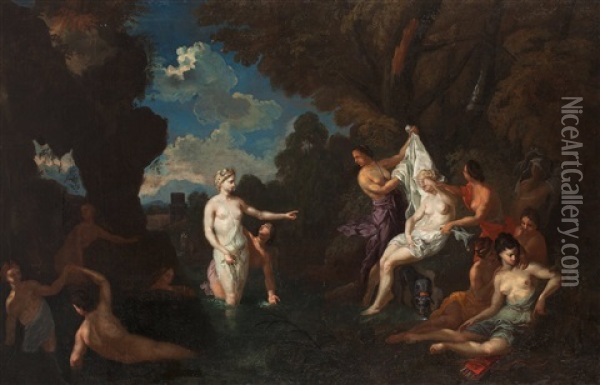 Diana And Callisto Oil Painting - Filippo Lauri