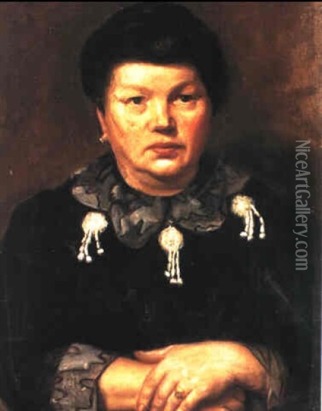 Portrait Of The Artist's Mother Oil Painting - Mark Gertler