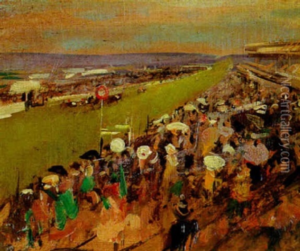 The Gold Cup, Ascot, 1922 Oil Painting - John Lavery