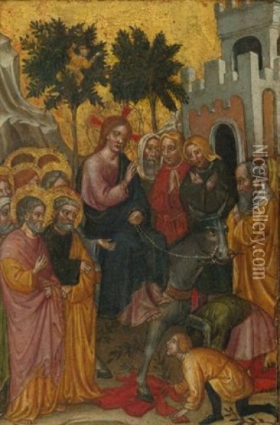 The Entry Of Christ Into Jerusalem Oil Painting - Zanino di Pietro