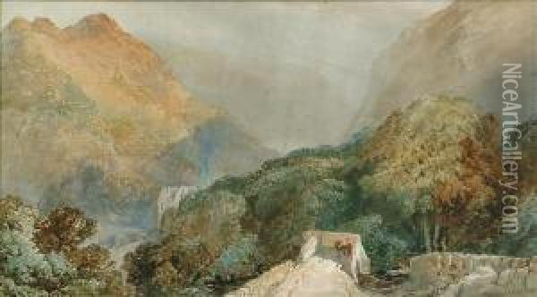 Mountainouslandscape Oil Painting - William Collingwood Smith