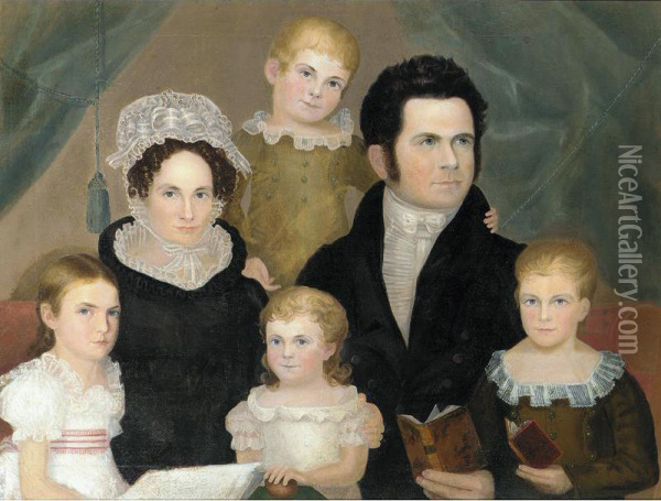 The Farnsworth Family Portrait Oil Painting - George Washington Appleton