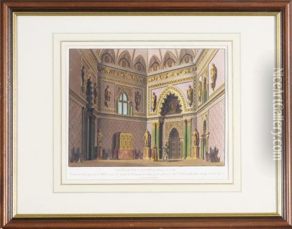 [operatic And Theatrical Scenery]: Eight Plates Oil Painting - Alessandro Sanquirico