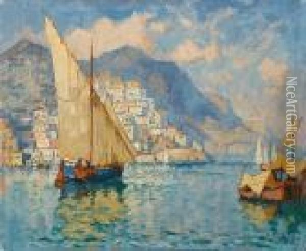 Amalfi Oil Painting - Konstantin Ivanovich Gorbatov