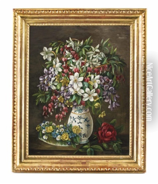 Stillleben Mit Fruhlingsblumen Oil Painting - Mathilde Von Mestrovic