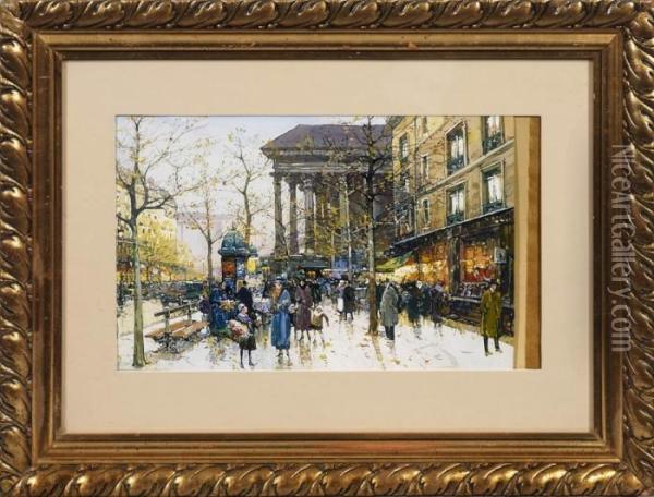 Sonniger Herbsttag In Paris Oil Painting - Eugene Galien-Laloue