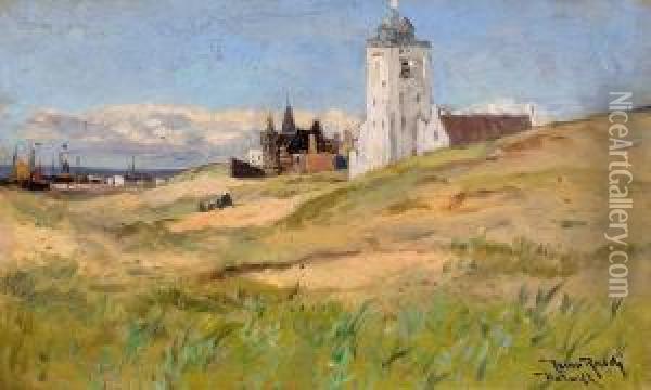 Pejzaz Z Katwijk Oil Painting - Henry Raschen