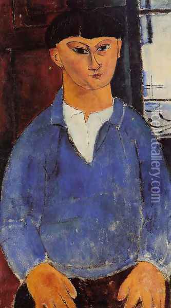 Portrait of Moise Kisling I Oil Painting - Amedeo Modigliani