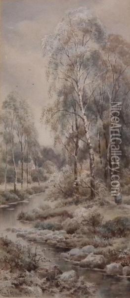 Tree Lined Riverlandscapes Oil Painting - Charles Frederick Allbon