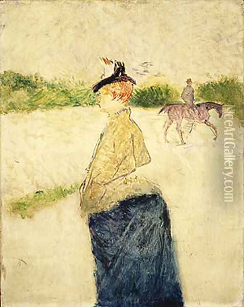 Eilie late 1890s Oil Painting - Henri De Toulouse-Lautrec