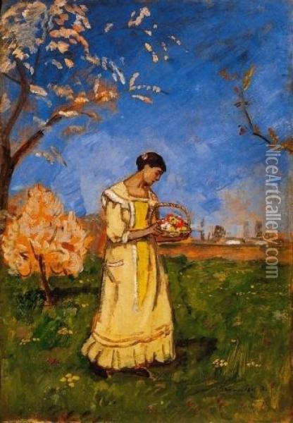 Spring Oil Painting - Bela Ivanyi Grunwald