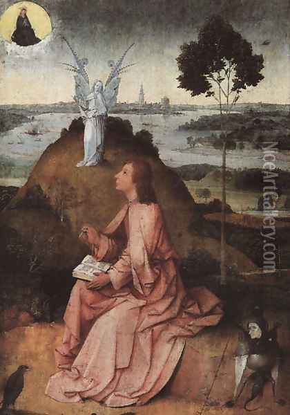 St. John on Patmos Oil Painting - Hieronymous Bosch
