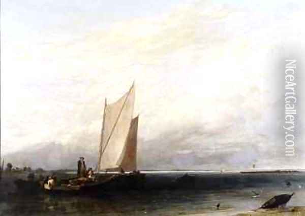 Passage and Luggage Boats Oil Painting - Sir Augustus Wall Callcott