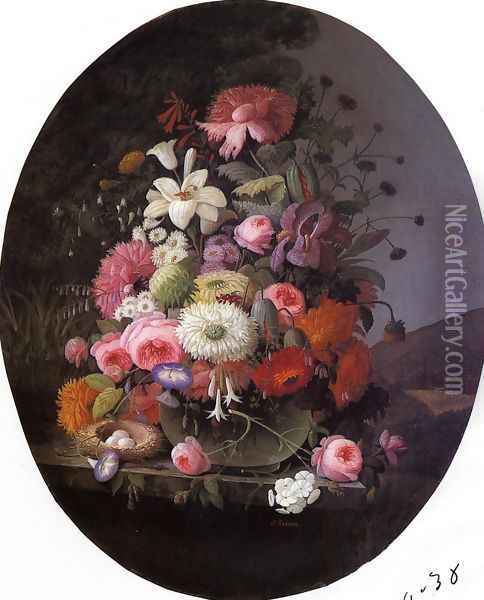 Still Life with Flowers I Oil Painting - Severin Roesen