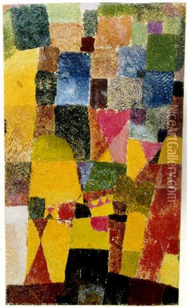 Landschaft, Tunis Oil Painting - Paul Klee