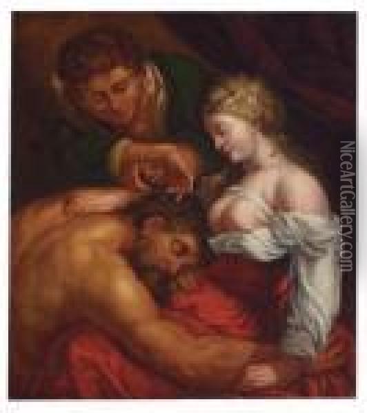 Samson And Delilah Oil Painting - Peter Paul Rubens