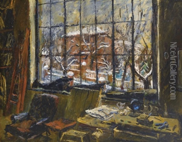 Atelier Window Oil Painting - Andor Basch