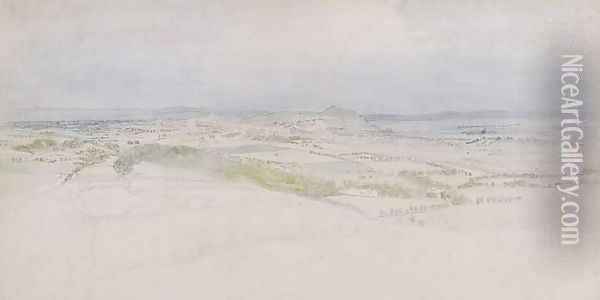 A Distant View of Edinburgh, 1809 Oil Painting - Thomas Stothard