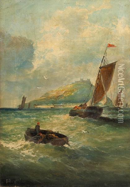 'off St. Michaels's Cornwall' Oil Painting - William Georges Thornley