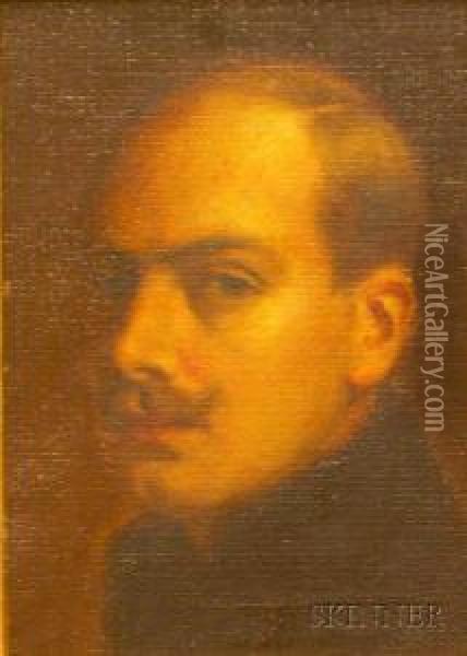 Self Portrait Oil Painting - Arnaldo C. Ii Tamburini