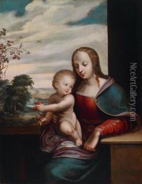 Madonna Con Gesu Bambino Oil Painting - Cornelis Sotte Cleef Van Cleve