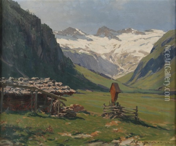 Aus Dem Grosvenedigergebiet Harbachthal Und Mairalm Oil Painting - Karl Ludwig Prinz