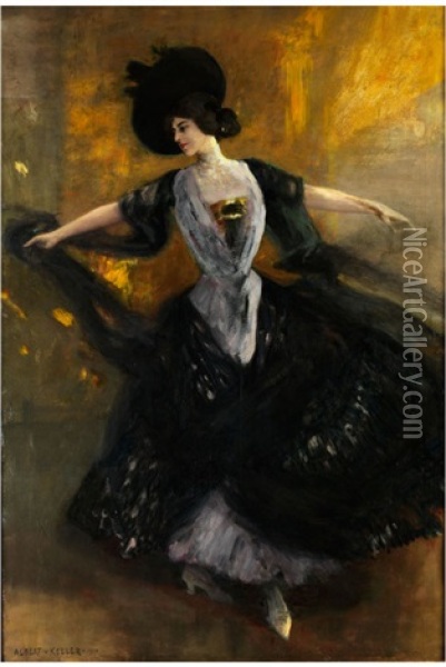 Junge Tanzerin Oil Painting - Albert von Keller