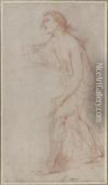 Psyche Defaillant De Frayeur En Presence De Venus Oil Painting - Charles Joseph Natoire