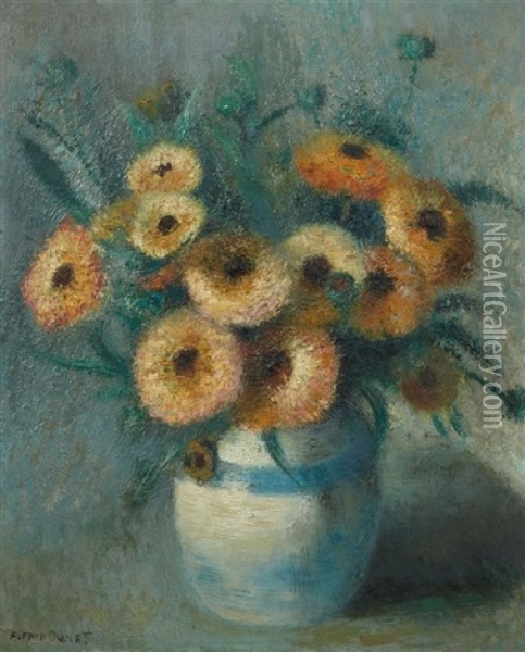 Bouquet De Fleurs Oil Painting - Alfred Dunet