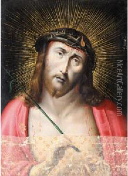 Ecce Homo Oil Painting - Dieric the Elder Bouts