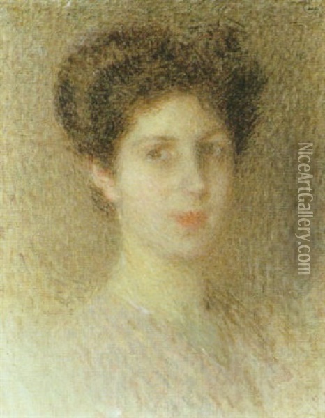Portrait De Madame Masson Oil Painting - Ernest Joseph Laurent