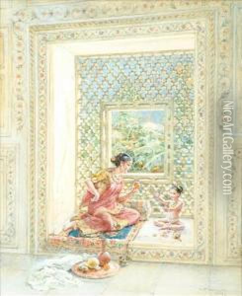 In The Old Palace Oil Painting - Walter Duncan