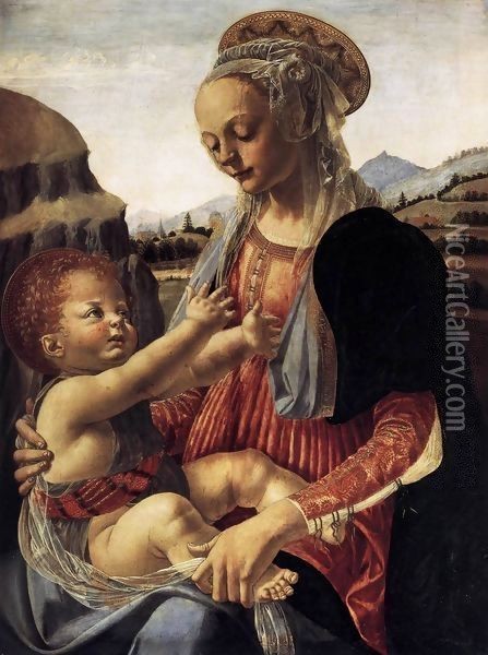 Madonna and Child Oil Painting - Andrea Del Verrocchio