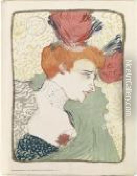 Mademoiselle Marcellelender, En Buste Oil Painting - Henri De Toulouse-Lautrec
