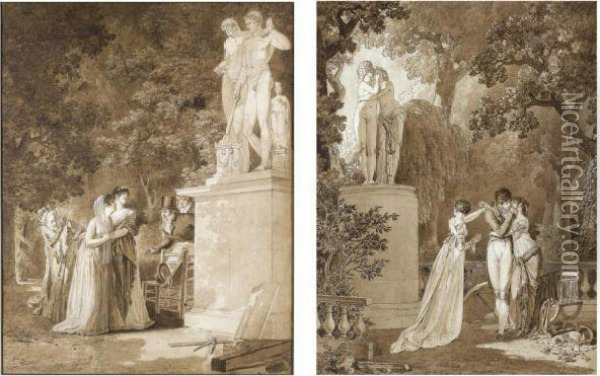 L'imitation De L'antique And L'admiration De L'antique Oil Painting - Dutailly
