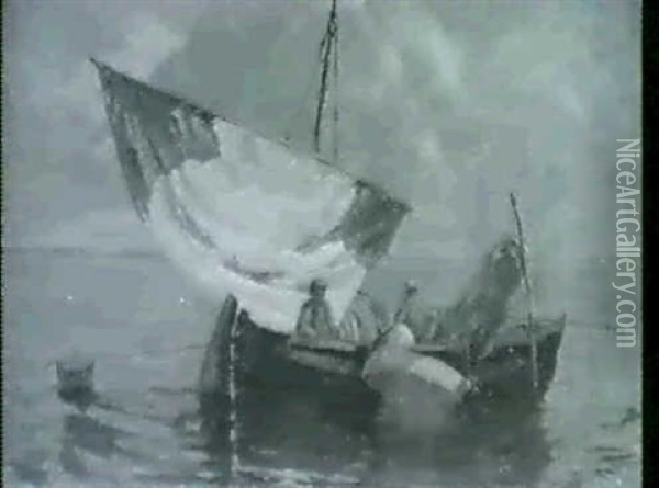 Fischerboote In Chioggia Oil Painting - Ludwig Dill