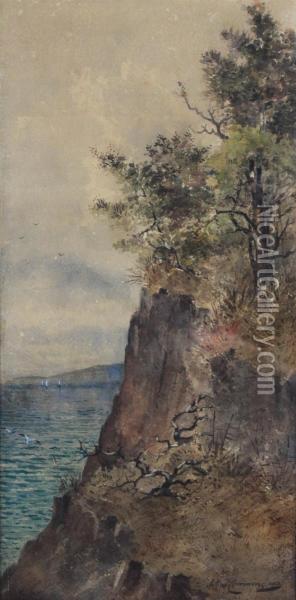 Coastal Scene Oil Painting - Arthur Cumming
