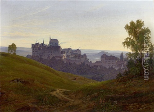 The Albrechtsburg In Meissen Oil Painting - Anton Castell