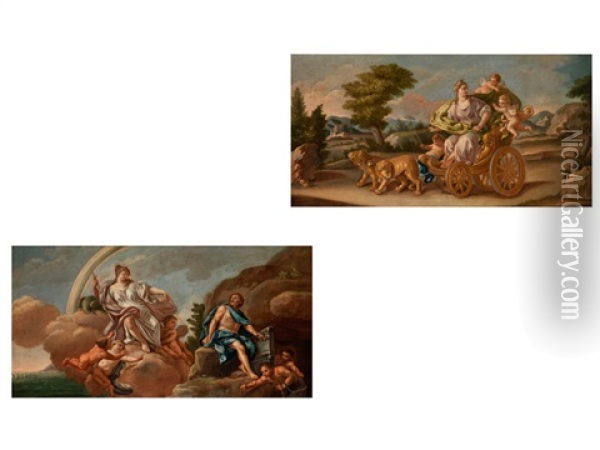 Paar Mythologische Szenen (pair) Oil Painting - Pietro Bardellino
