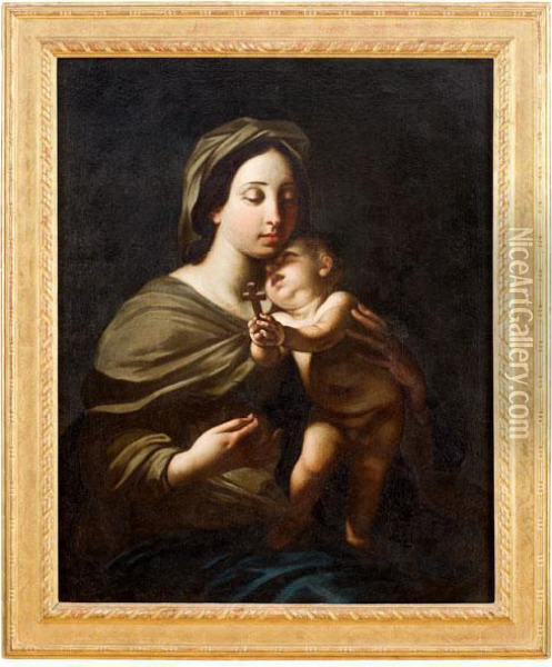 Vergine Con Bambino Oil Painting - Francesco Guarino