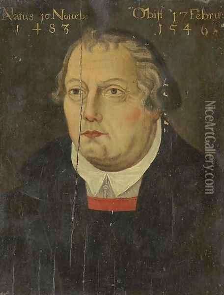 Portrait of Martin Luther 2 Oil Painting - Lucas The Elder Cranach
