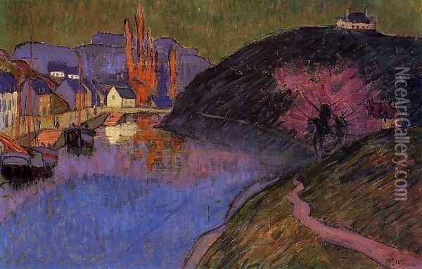 The Port of Pont-Aven Oil Painting - Emile Jourdan